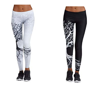Leggings mit 3D-Print von Cooljun Damen Hosen