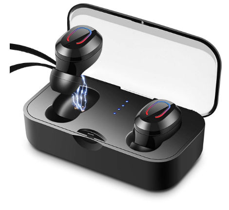Wireless Earbuds, 20H Spielzeit, IPX5 Wasserdicht Bluetooth Kopfhörer Kabellose Ohrhörer mit Mikrofon, HD Stereo, CVC6.0 Geräuschunterdrückung, Bluetooth 5.0 Sport Kopfhörer für Jogging