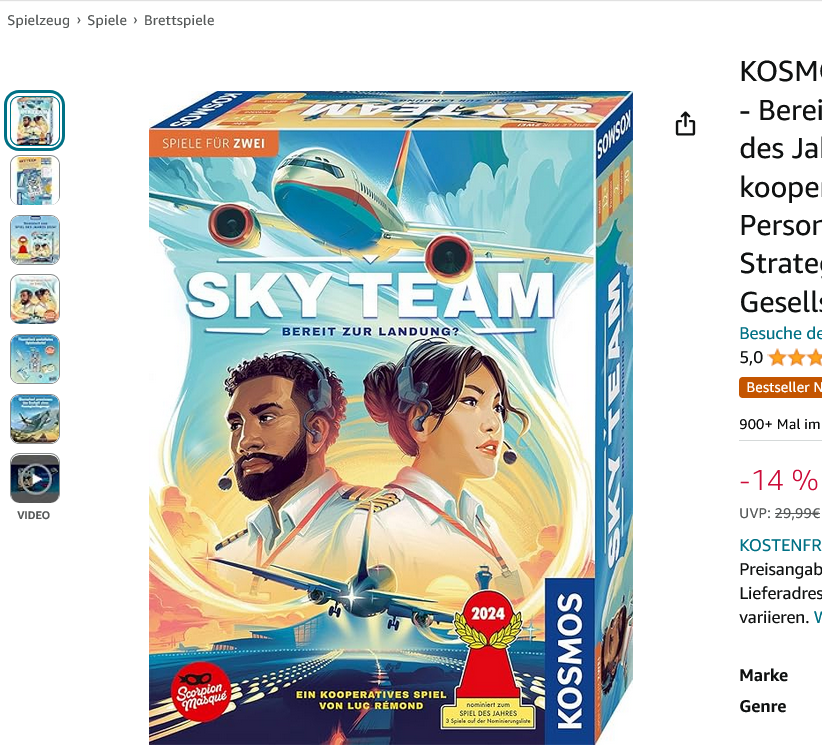 Sky Team billig : Amazon.de-Screenshot