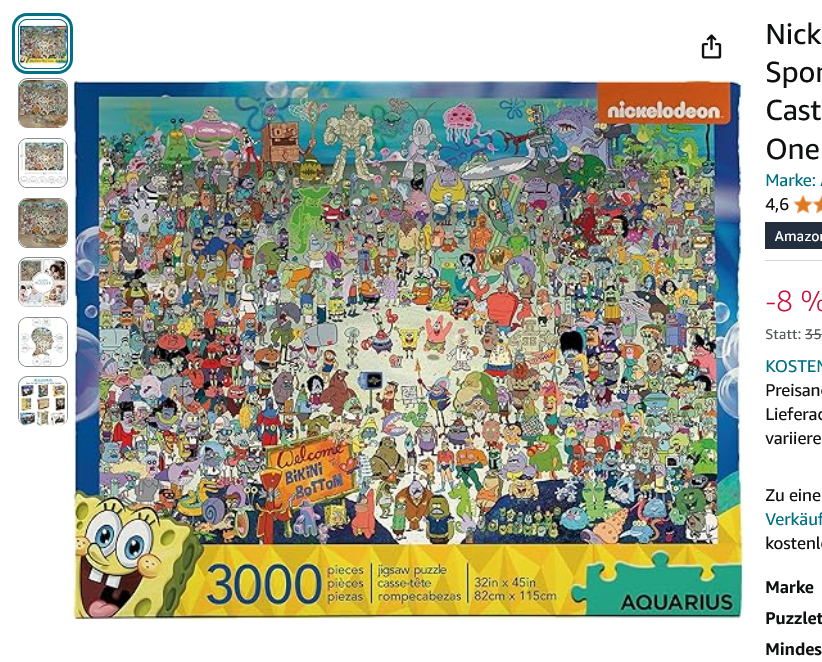 Nickelodeon 68508 Aquarius billig : Amazon.de-Screenshot