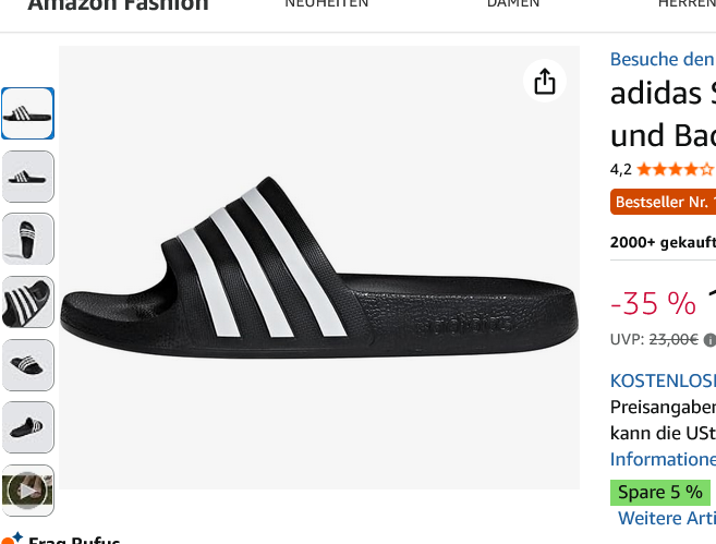 adidas Adiletten : Amazon.de Screenshot